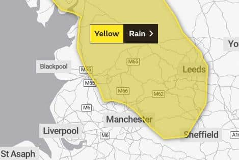 The Met Office have issued a warning for heavy rain for Yorkshire (photo: Met Office).