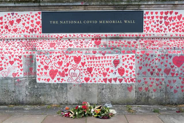 The National Covid Memorial Wall, Westminster.