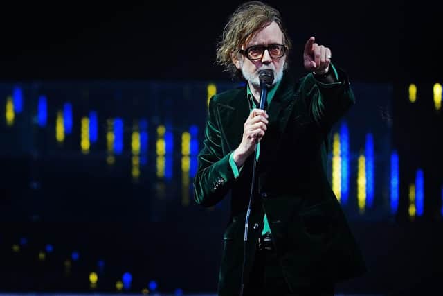 Jarvis Cocker of Pulp is pictured performing on stage at Finsbury Park in London. Picture date: Saturday July 1, 2023. Photo by PA/ Victoria Jones.