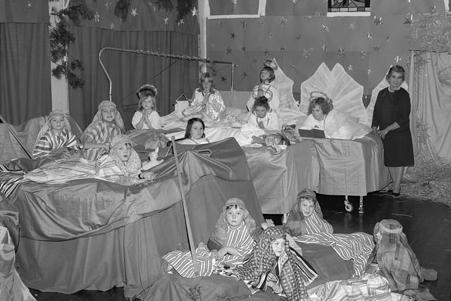 Harlow Wood Hospital's school nativity from 1964.
