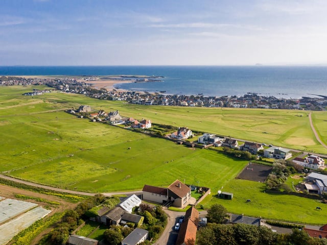 Aerial view of site.
