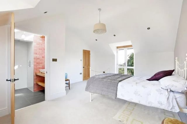 This is the bedroom with it's own staircase. It's found atop the study, which was part of the large extension this home had. You cannot access it any way other than it's staircase, making it a great option for an independent teen.