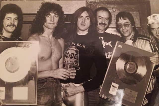 South Yorkshire rock band Saxon with Pete Gill - second from left