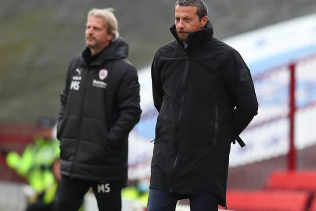 Barnsley, England, 24th October 2021. Slavisa Jokanovic manager of Sheffield Utd reacts during the match during the Sky Bet Championship match at Oakwell, Barnsley. Picture credit should read: Simon Bellis / Sportimage
