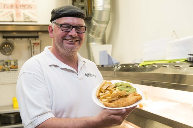 Traditional fish and chips aren't neglected - The Market Chippy, on the Moor Market, is able to take part as it shares a seating area with the building's other food court stalls. (https://www.facebook.com/themarketchippy)