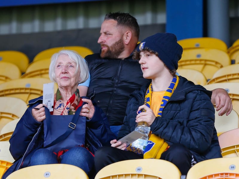 Mansfield Town fans before the match with Harrogate.