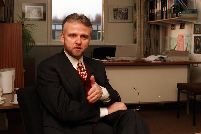 Michael Chapman, headteacher at Birley Comprehensive School, in Sheffield, in 1999