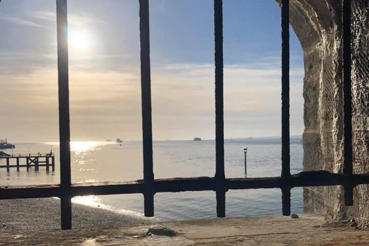There's definitely a lockdown metaphor in Lizi's lovely view of the Solent from the Hot Walls.