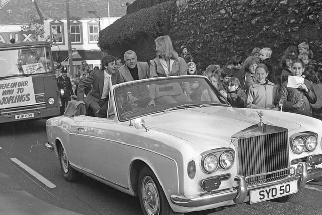 The Joplings Santa Parade  brought celebrities to Sunderland including Melvyn Hayes and Windsor Davies in 1982.