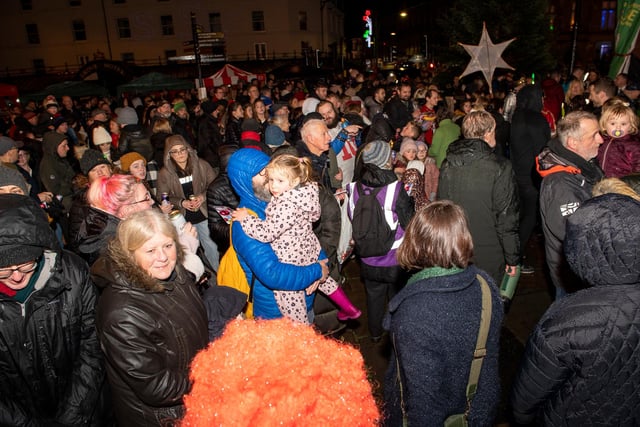 Between 5,000 and 6,000 people turned up for the light switch on