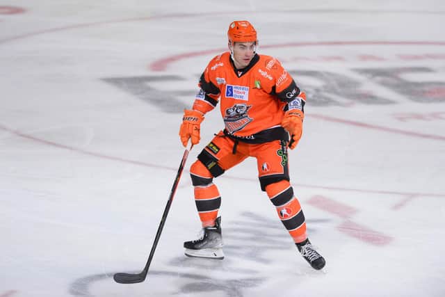 Mason Mitchell made his first appearance for Sheffield Steelers. Picture: Dean Woolley