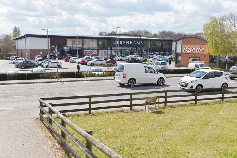 This picture shows the retail park as it is these days