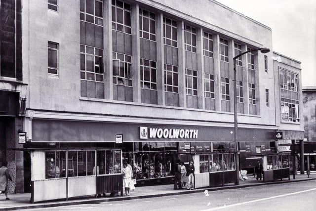 The newly-refurbished Woolworth store on The Moor, Sheffield in 1978. Apparently Woolie's also had its own budget record label, Embassy