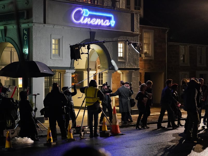 Meg Bellamy, 19, who is playing Kate in the streaming service’s popular series, has also been seen filming scenes around St Andrews.