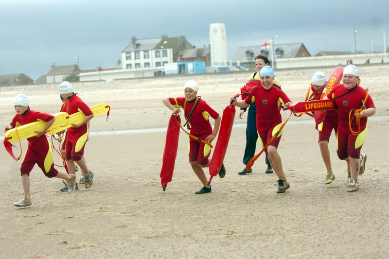 A lifeguard session for these pupils in 2009. Were you pictured on the Seaton sands?