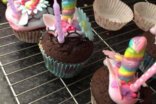 Aisha Khan's five-year-old daughter made and decorated these cute unicorn cupcakes all by herself. Aisha said she been in the kitchen baking with me since she was six-months-old.