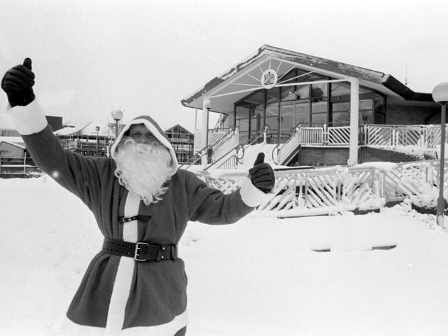 Santa Claus visiting Water Meadows in 1990