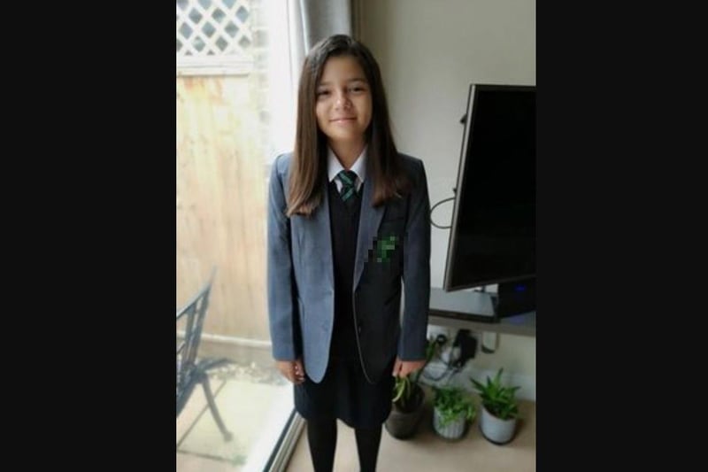 Parents from across the Portsmouth area shared photos as their children returned to school after the summer holiday on Thursday, September 2, 2021. Pictured is Tayla, aged 11. 