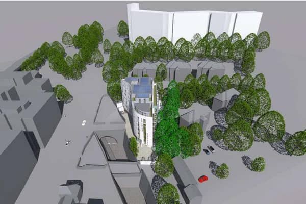 The plans for a new tower with 100 homes near Sheffield’s iconic Park Hill flats have been submitted and are awaiting a decision.