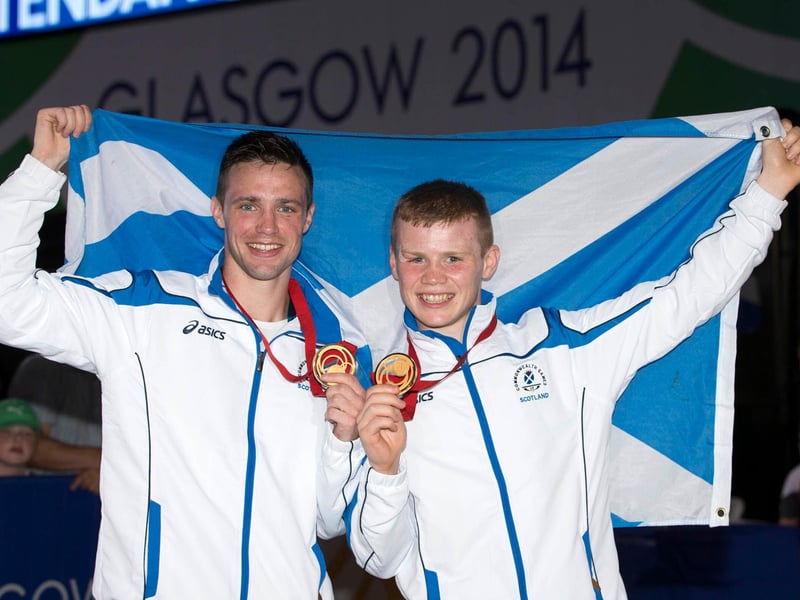 After winning silver at the 2010 Commonwealth Games in Delhi and boxing at the 2012 Olympics in London, Josh Taylor struck gold at the 2014 Commonwealth Games on home turf, defeating Junias Jonas of Namibia in the light welterweight division in Glasgow. He is pictured with Scotland team-mate Charlie Flynn who won gold at lightweight.