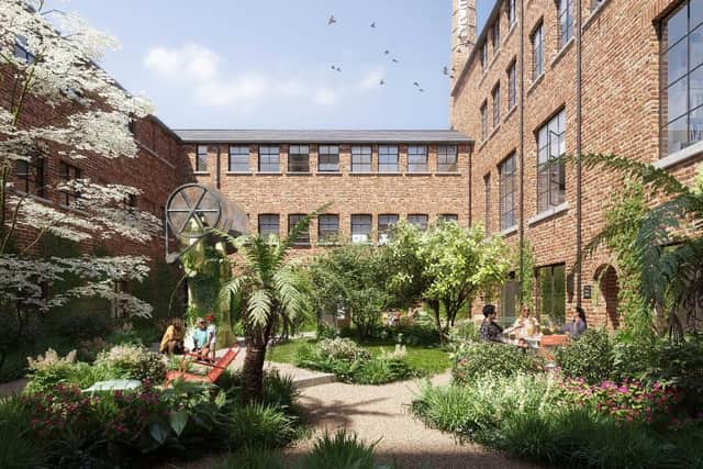 Image of a courtyard in the Eyewitness development.