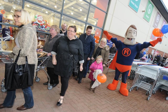 A long queue formed outside The Range for this shop opening six years ago. Are you pictured?