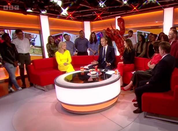 Dan Walker says goodbye on his last day on BBC Breakfast (pic: BBC)