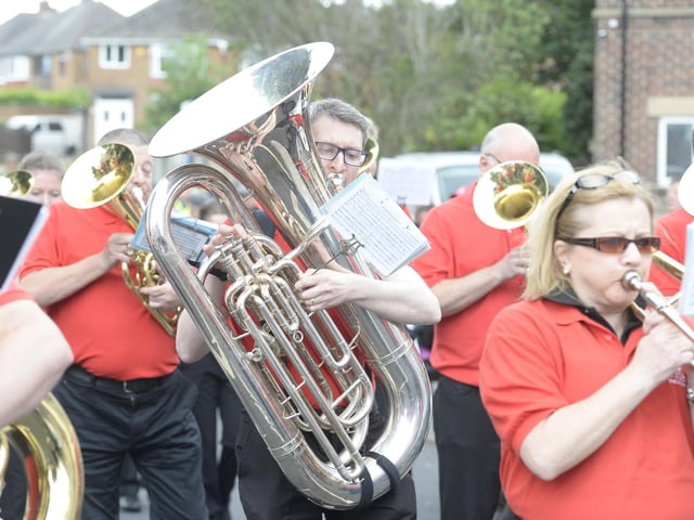 A band on the march to mark the 35th anniversary of the Battle of Orgreave last year