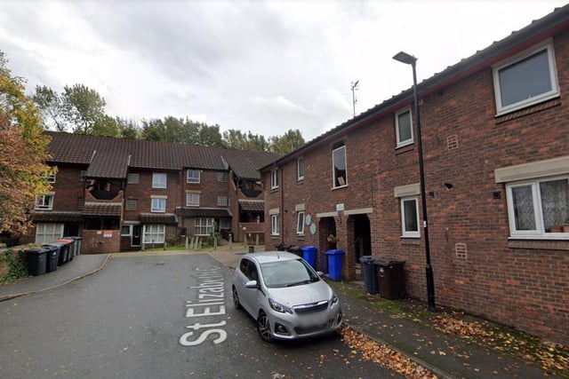 The fourth-highest number of reports of violent and sexual crimes in Sheffield in 2022 were made in connection with incidents that took place on or near St Elizabeth Close, Heeley with 53