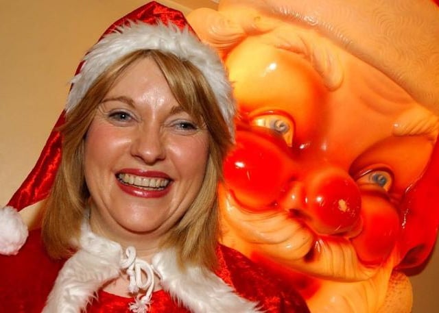 Mandy Manson dressed up as Mrs Claus in 2004.