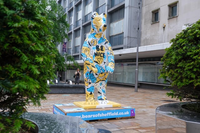Designed by Geo Law and sponsored by Henry Boot, 'Be Nice and Be Together' bear raised £10,000.