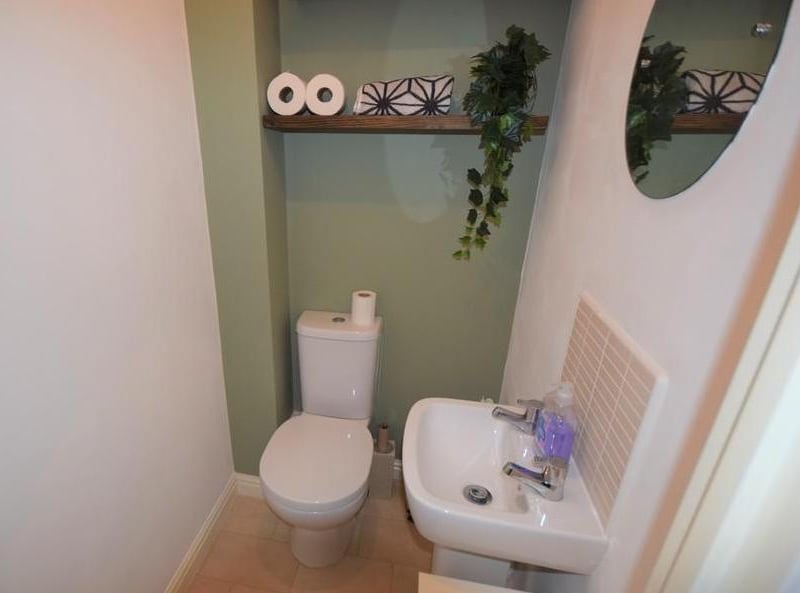 Just off the inner hallway there is a cloakroom with a wc and wash hand basin.