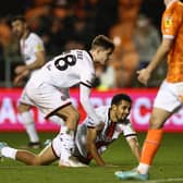 James McAtee and lliman Ndiaye in action for Sheffield United against Blackpool: Darren Staples / Sportimage