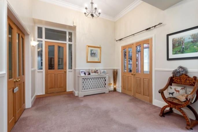 The front hall of the property valued at upwards of £750,000.
