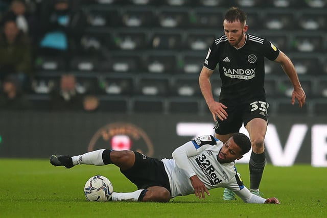 Tried to get forward as often as he could but struggled to get much change out of Byrne at right-back for Derby