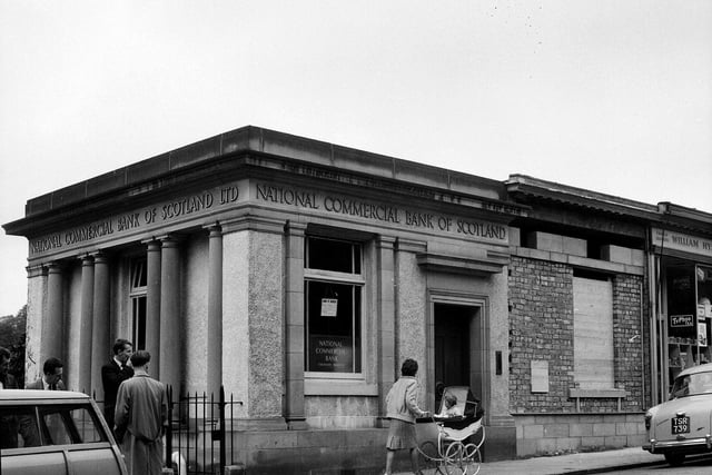 The National Commercial Bank of Scotland in Colinton, where an attempted hold-up took place in 1964.