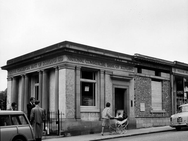 The National Commercial Bank of Scotland in Colinton, where an attempted hold-up took place in 1964.