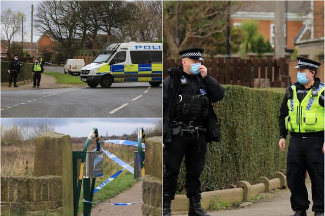A police cordon is in place in Sheffield today following the discovery of a suspected World War II explosive device (Photos: Chris Etchells)