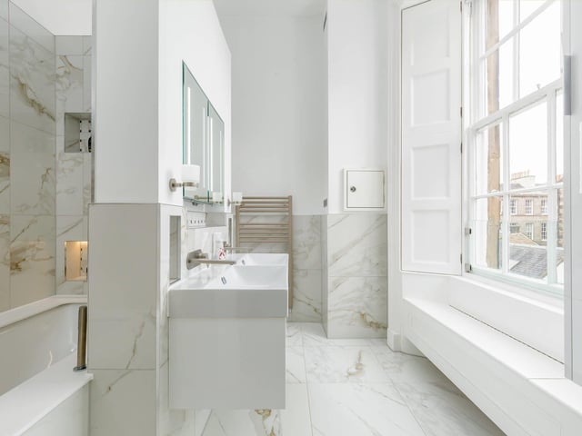 There are five bathrooms situated across the property. Each bathroom was designed by Bagno Designs and benefits from underfloor heating.