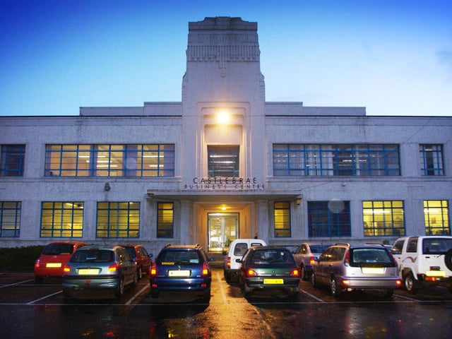 Originally built as Niddrie Marischal Secondary School this B-listed beauty would better suit Miami's Ocean Drive than the industrial estates of east Edinburgh.