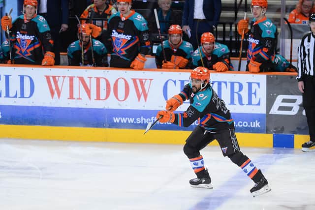 Matt Petgrave in the Sheffield v Guildford game. Picture: Dean Woolley
