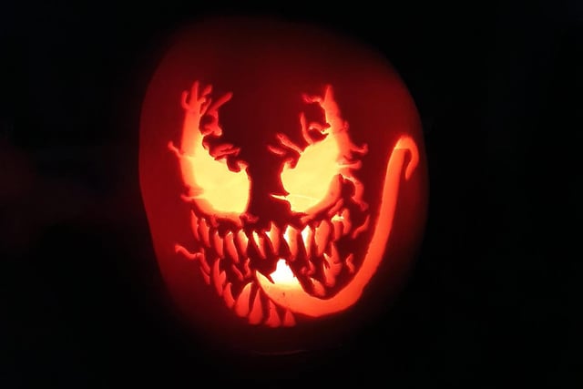 Wow what a spooky pumpkin the details are amazing - shared by Sasha Sophia Scott.