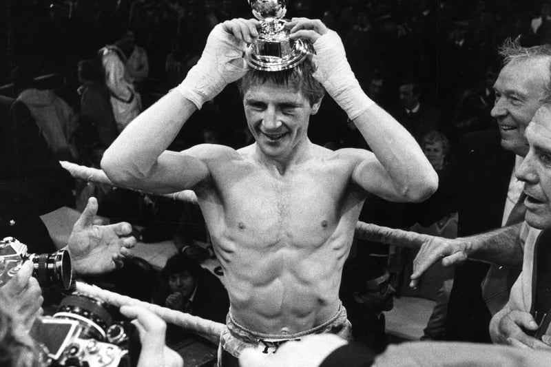 Jim Watt became world lightweight champion in 1979 and successfully defended his title four times in the 1980s which set a new world record for 20 years. He appeared as himself when he was invited along to The Clansman to smash the charity bottle whilst also opening a gym in Craiglang. 
