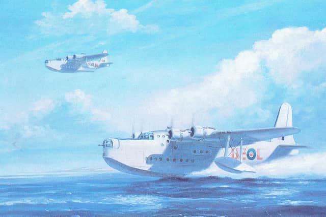 Flying boats in action