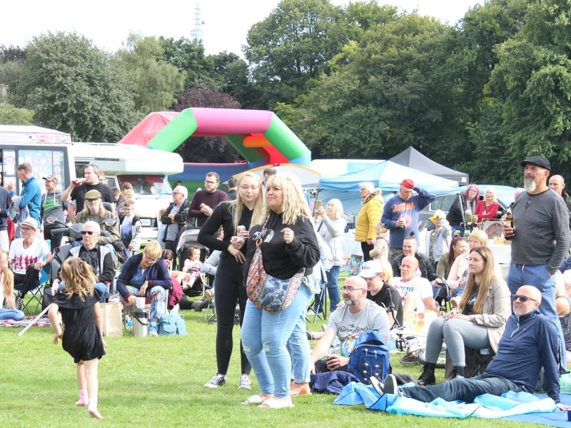 The crowds get into the swing of things. An estimated 800 turned up at the annual event.