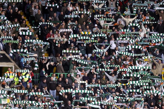 Celtic fans during the Tennent's Cup Third Round Match at Celtic Park on Sunday 9th January 2005.