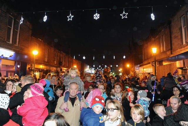 Crowds stayed on into the early evening at most Grangemouth Christmas lights switch on events