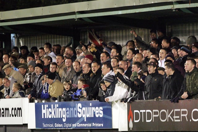 Eastwood's fans watch on against Wrexham.