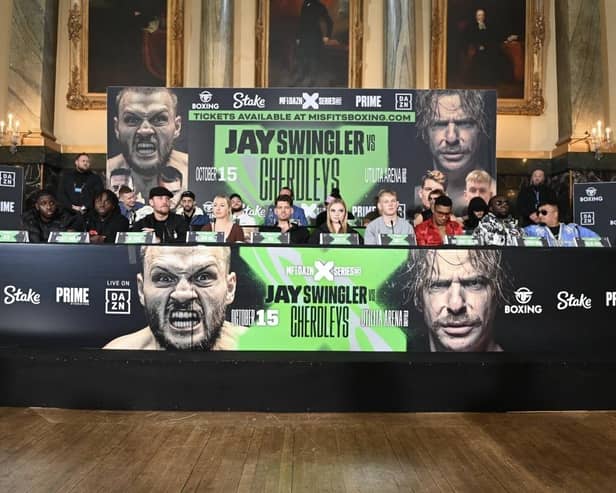 Misfits Boxing press conference kicks off at Cutlers' Hall in Sheffield. Photo by Misfits Boxing