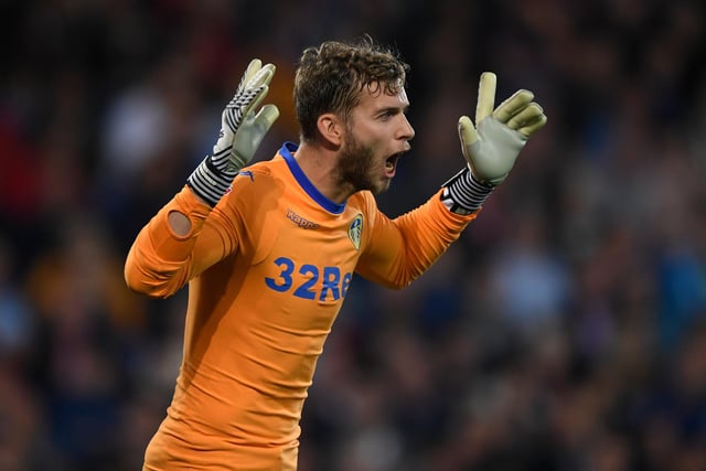 Goalkeeper Felix Wiedwald reacts during the Championship match between Cardiff City and Leeds United at Cardiff City Stadium on September 26, 2017.